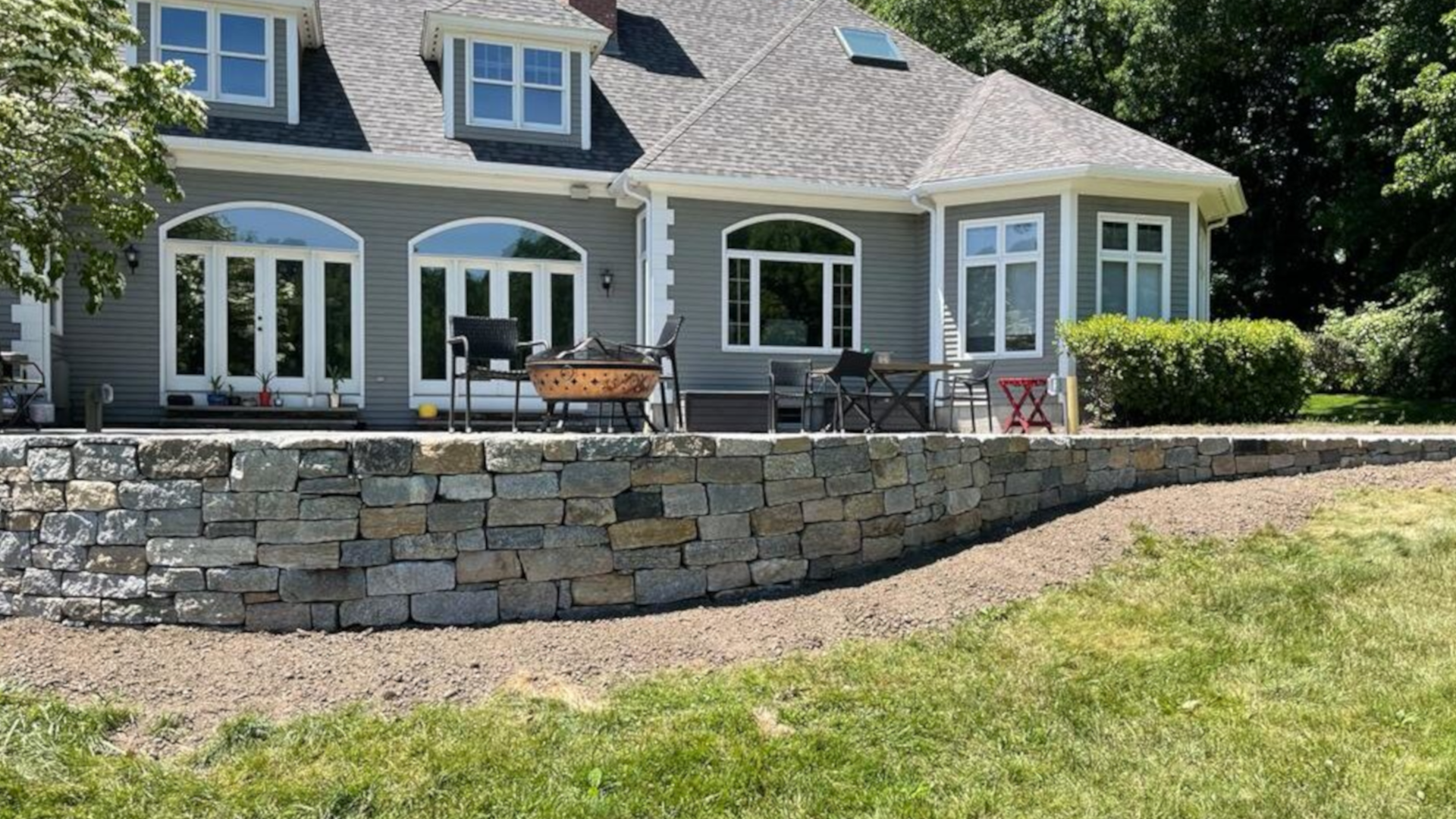 Block retaining wall by Eddy's Construction